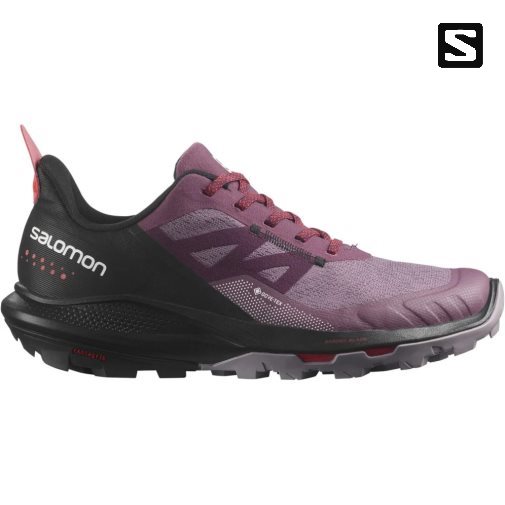 Fuchsia / Black Salomon Outpulse GTX Women's Hiking Shoes | PH 32615I